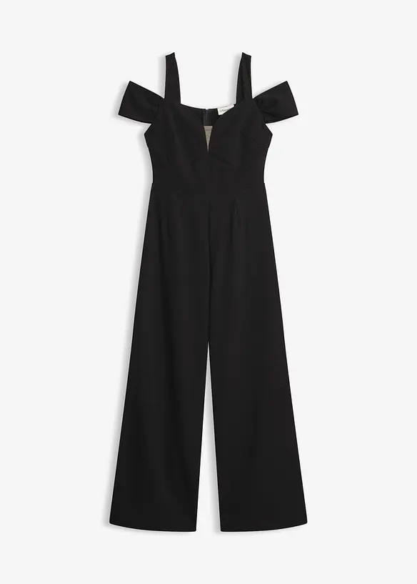 Jumpsuit av kr&auml;pp med struktur, bonprix