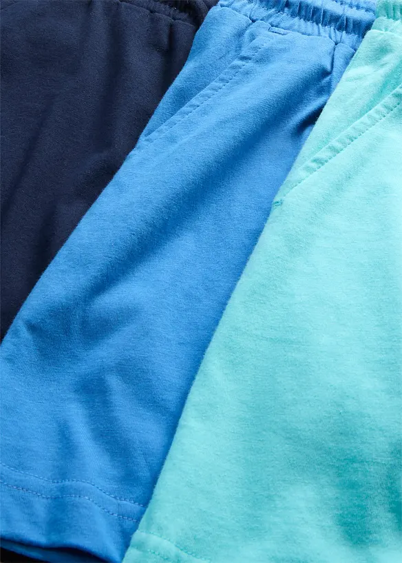 Jerseyshorts i ekologisk bomull (3-pack), bonprix