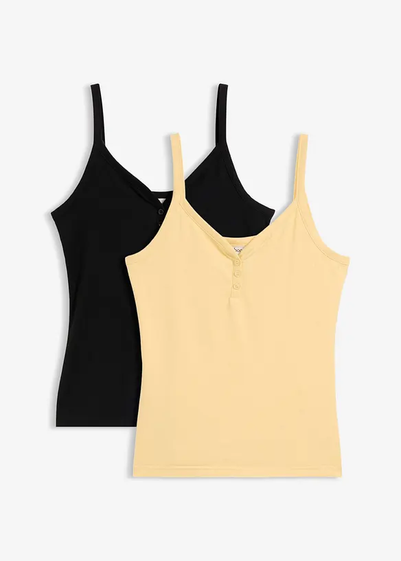 Linne med ekologisk bomull (2-pack), bonprix