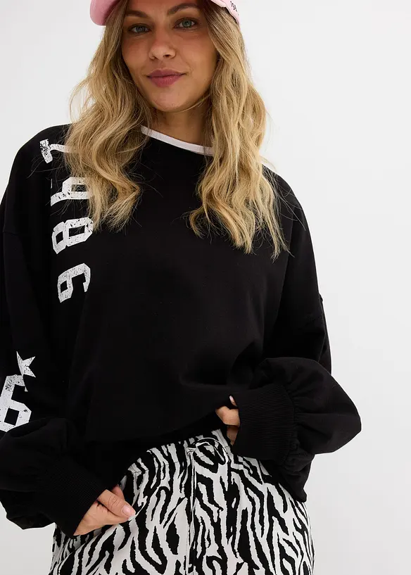 Vid dra p&aring;-byxa i mjuk viskos, bonprix