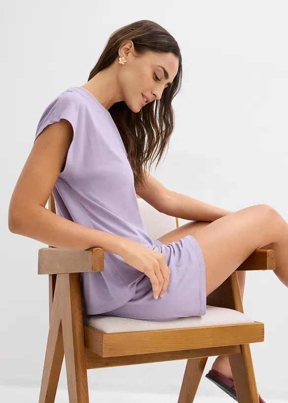 Topp och shorts i mjuk viskosmix (2 delar), bonprix