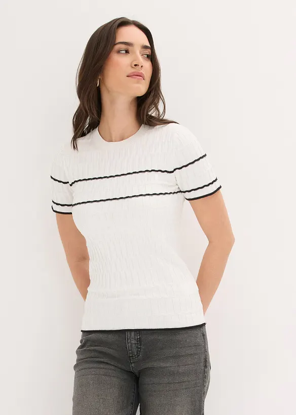 Tr&ouml;ja i bomullsmix, med korta &auml;rmar, bonprix