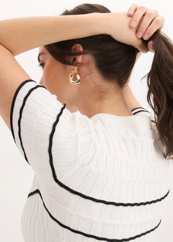 Tr&ouml;ja i bomullsmix, med korta &auml;rmar, bonprix