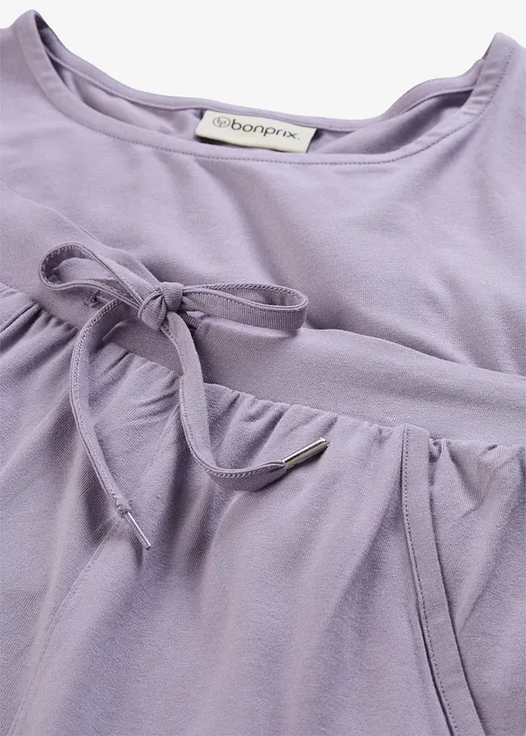 Topp och shorts i mjuk viskosmix (2 delar), bonprix