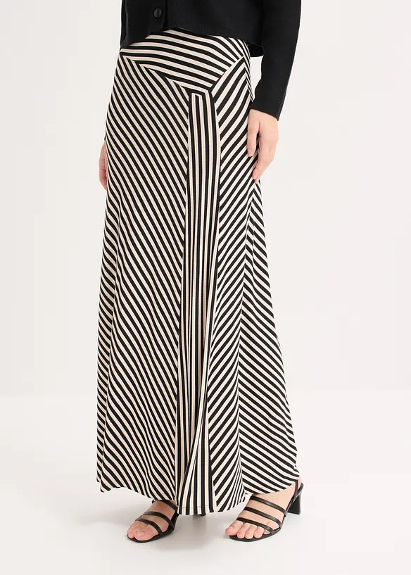 Jerseykjol i viskosmix, bonprix