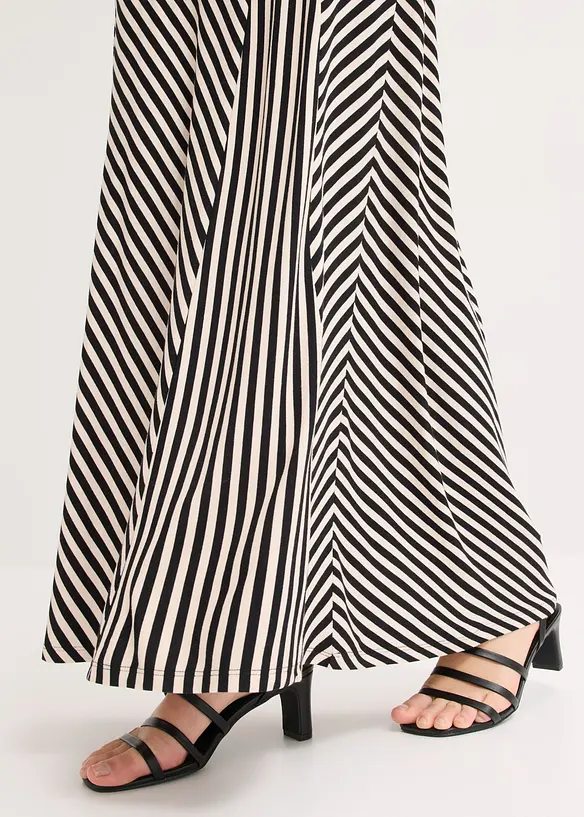 Jerseykjol i viskosmix, bonprix