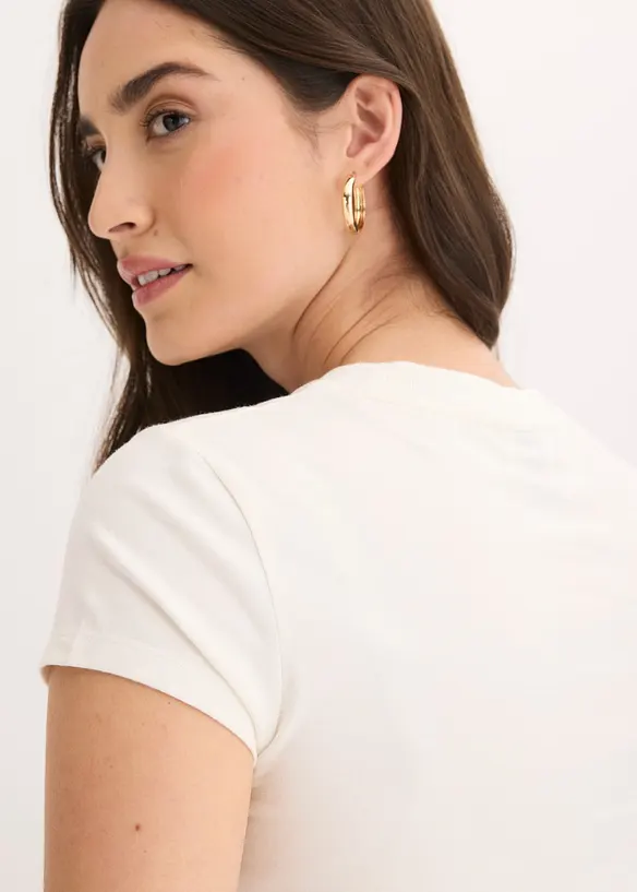 Topp av elastisk bomull, bonprix