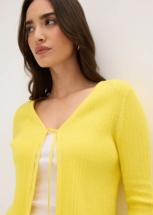 Cardigan i bomullsmix, bonprix