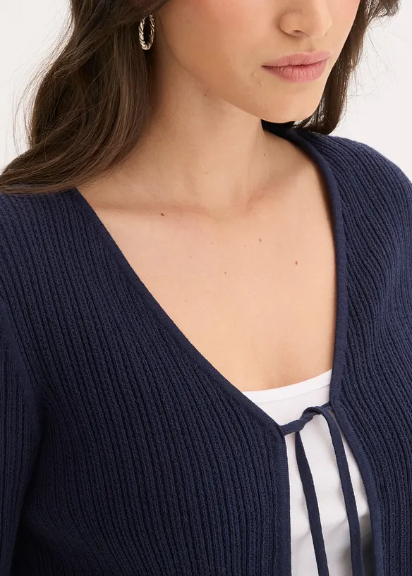 Cardigan i bomullsmix, bonprix