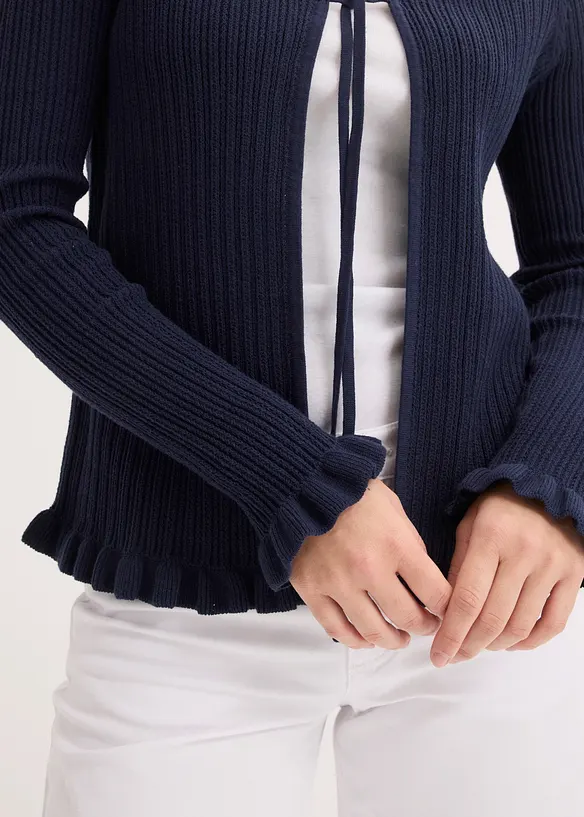 Cardigan i bomullsmix, bonprix