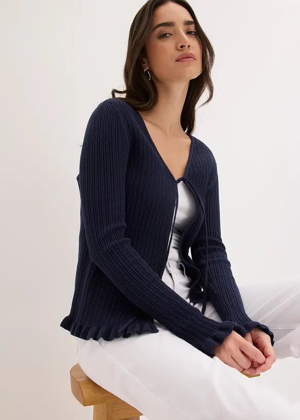 Cardigan i bomullsmix, bonprix