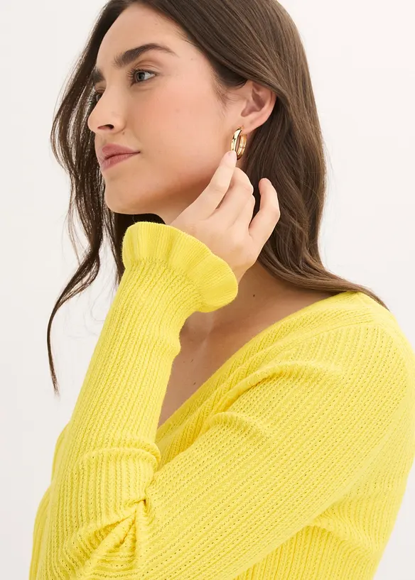 Cardigan i bomullsmix, bonprix