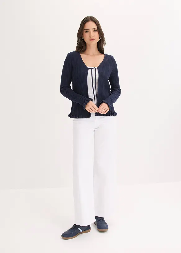 Cardigan i bomullsmix, bonprix