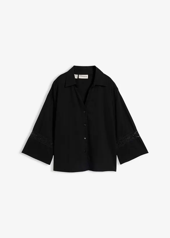 Blus i f&ouml;ljsam viskos, bonprix