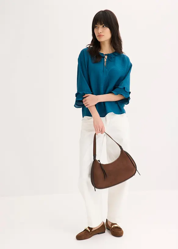 Blus av tunn viskosmix, bonprix