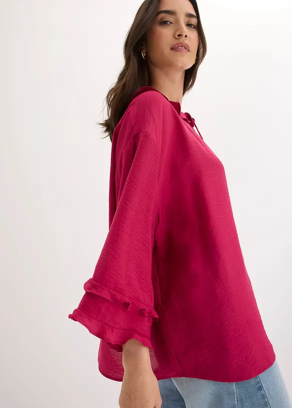 Blus av tunn viskosmix, bonprix