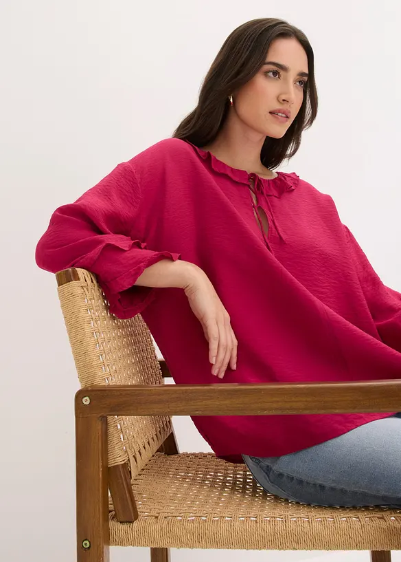 Blus av tunn viskosmix, bonprix