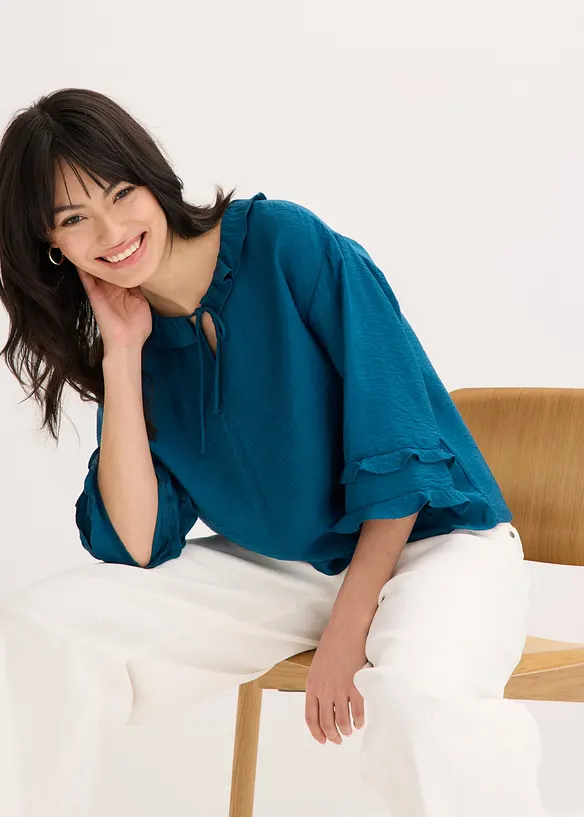 Blus av tunn viskosmix, bonprix