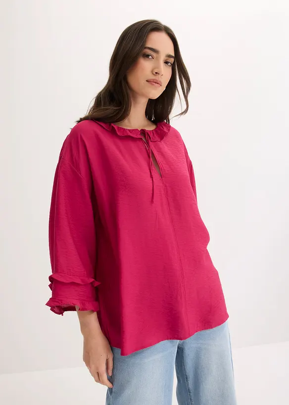 Blus av tunn viskosmix, bonprix