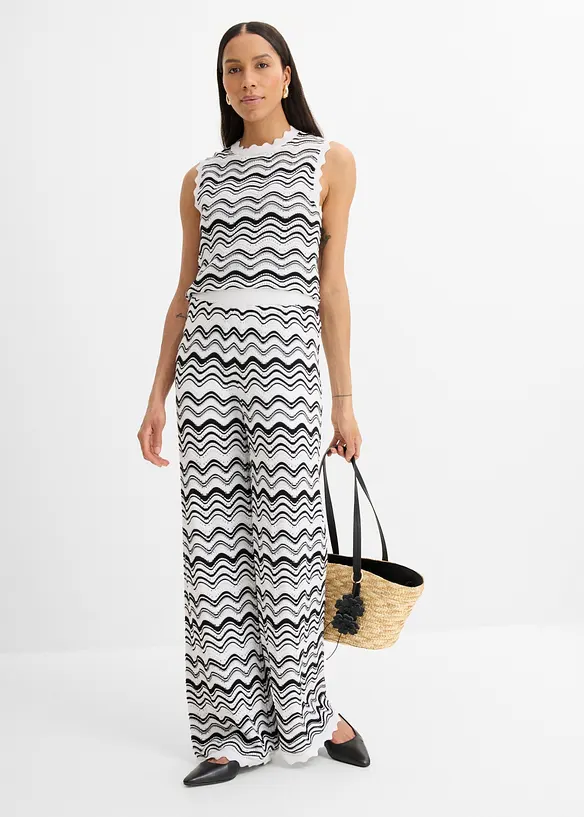 Stickad byxa, bonprix