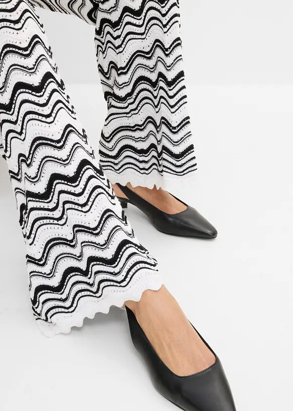 Stickad byxa, bonprix