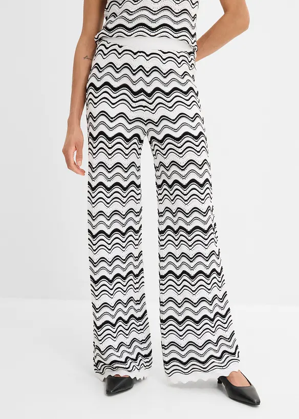 Stickad byxa, bonprix