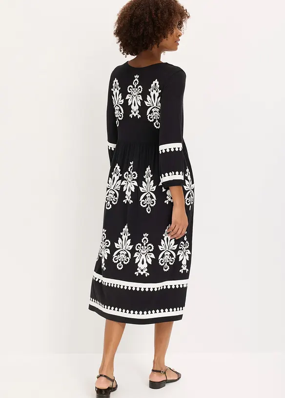 Jerseykl&auml;nning i mjuk viskosmix, bonprix