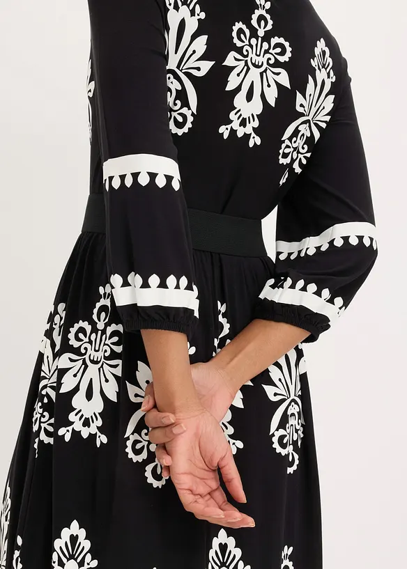 Jerseykl&auml;nning i mjuk viskosmix, bonprix