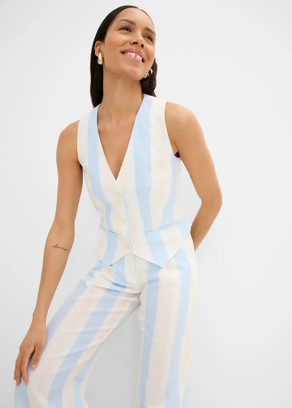 Kostymv&auml;st i linnestil, bonprix