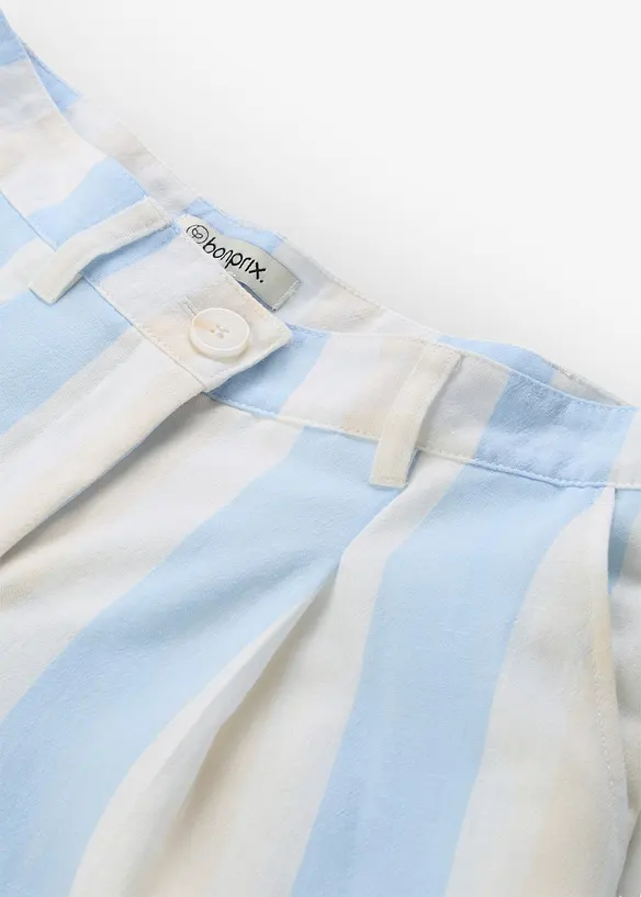 Palazzobyxa med linnelook, bonprix