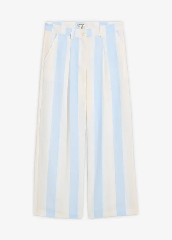 Palazzobyxa med linnelook, bonprix