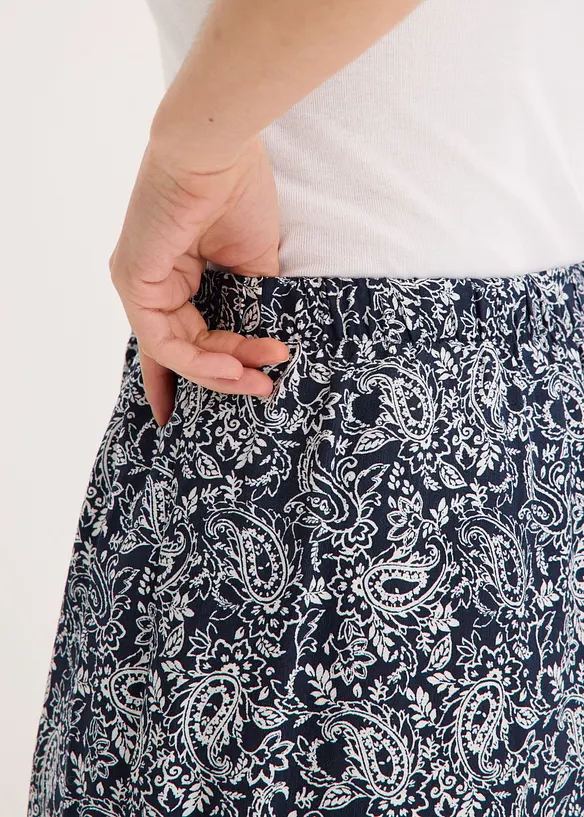 Vid dra p&aring;-byxa i viskosmix, bonprix