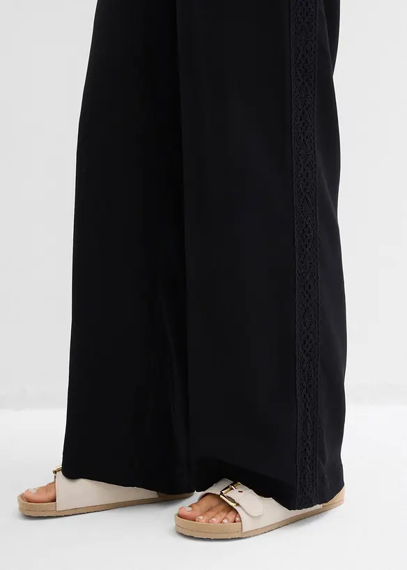 Ledig byxa av viskos med mjukt fall, bonprix