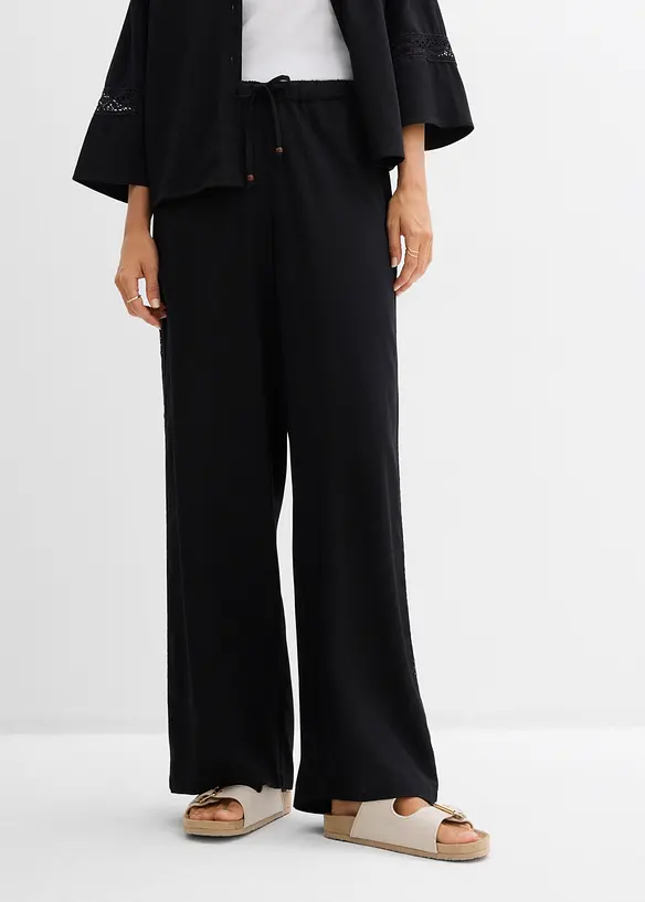 Ledig byxa av viskos med mjukt fall, bonprix