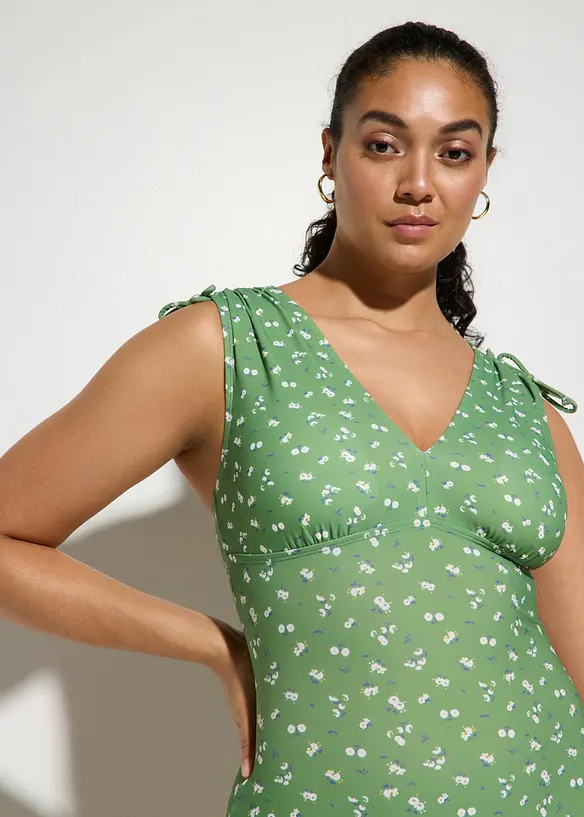 Baddr&auml;kt med l&auml;tt formande effekt och breda axelband, bonprix