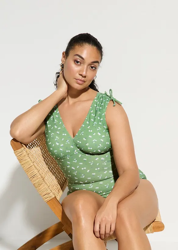 Baddr&auml;kt med l&auml;tt formande effekt och breda axelband, bonprix