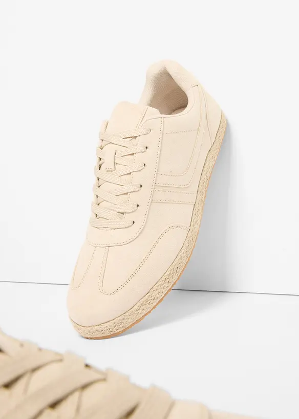 Sneakers med sula med bastlook, bonprix