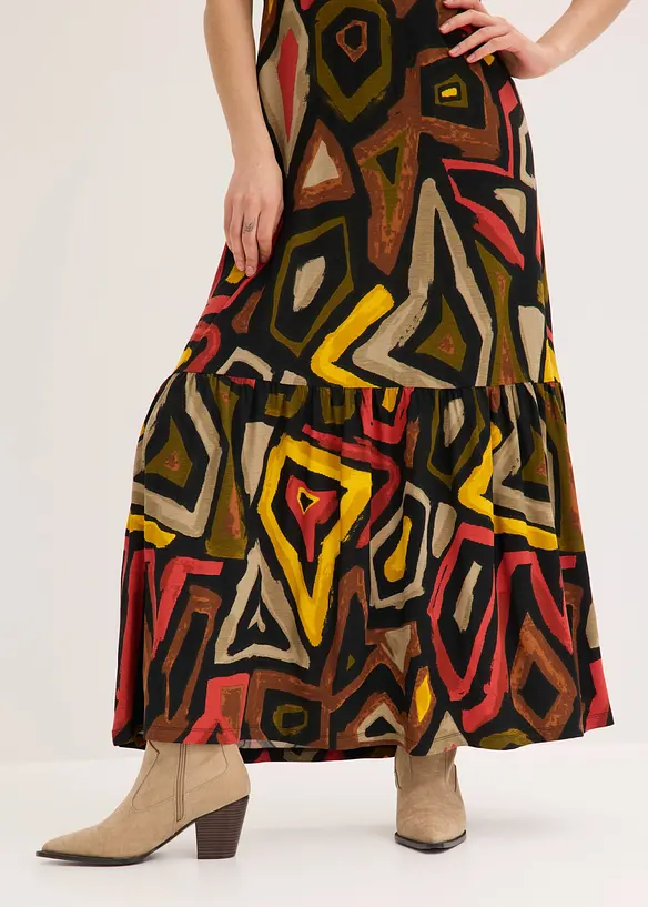 Maxikl&auml;nning i mjuk viskosmix, bonprix