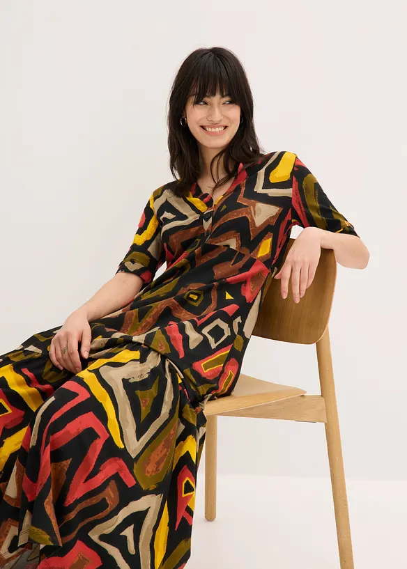 Maxikl&auml;nning i mjuk viskosmix, bonprix