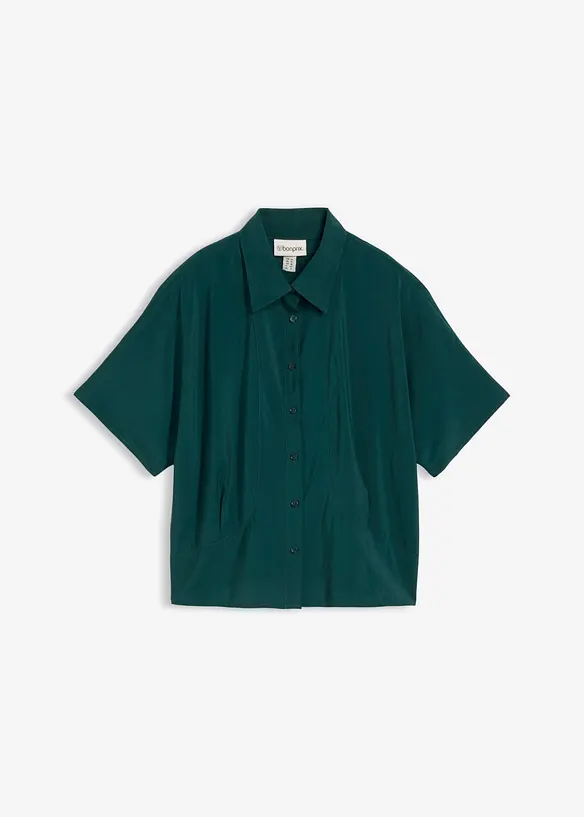 Blus i viskosmix med fladdermus&auml;rmar, bonprix