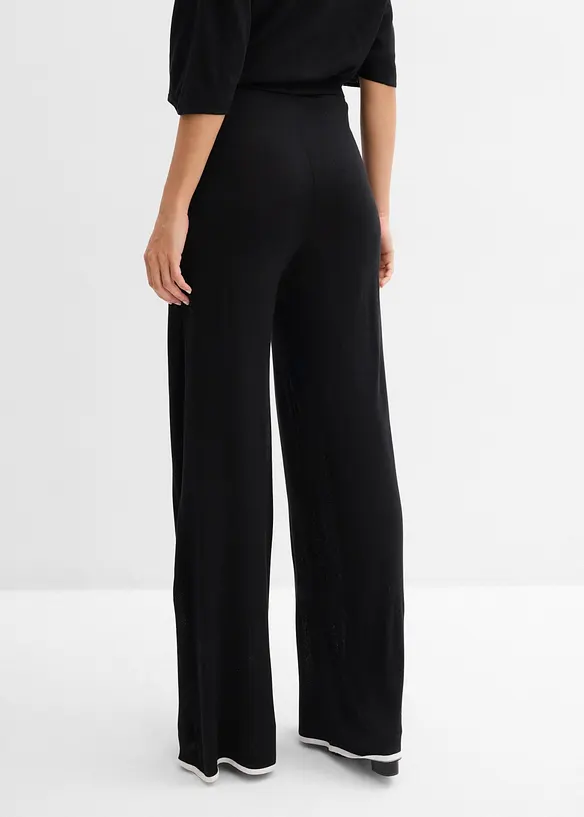 Finstickad byxa i bomullsblandning, bonprix