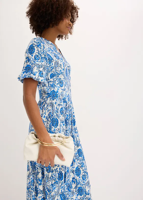 Jerseykl&auml;nning i mjuk viskosmix, bonprix