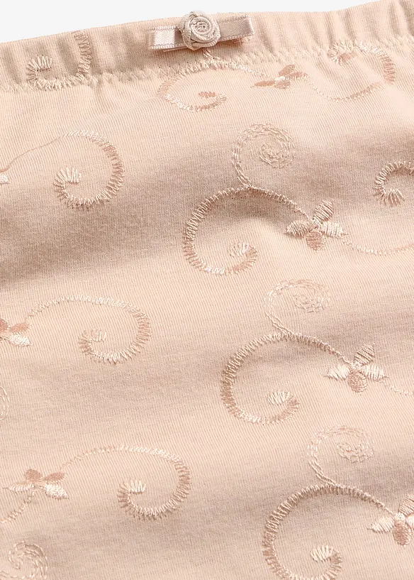 H&ouml;g trosa med h&ouml;g, formande effekt samt bomull och broderi, bonprix