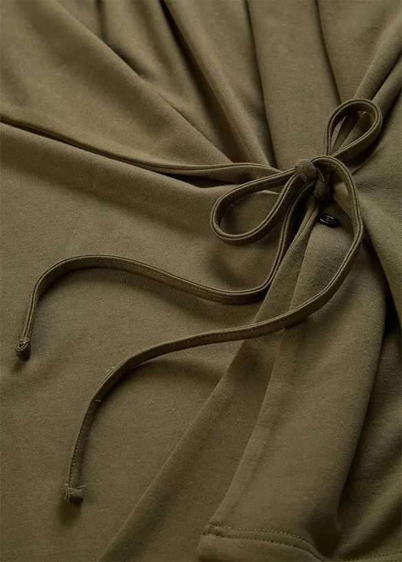 Blustopp med knytband i viskosmix, bonprix