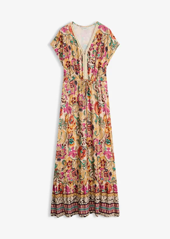 Jerseykl&auml;nning av mjuk viskosmix, bonprix