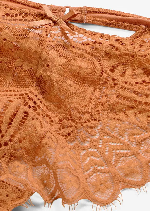 Stringtrosa med v&auml;larbetad spets, bonprix