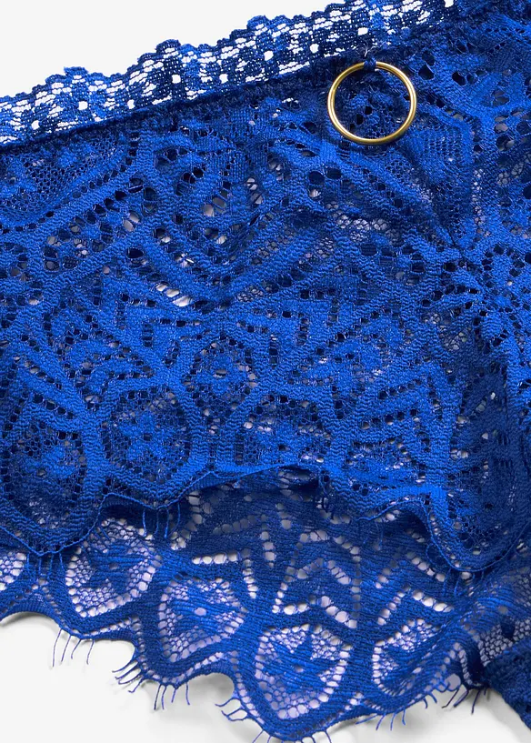 Stringtrosa i hipstermodell med v&auml;larbetad spets, bonprix