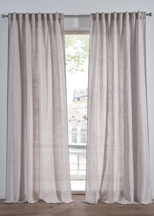 Gardin med linnelook (1-pack), bonprix