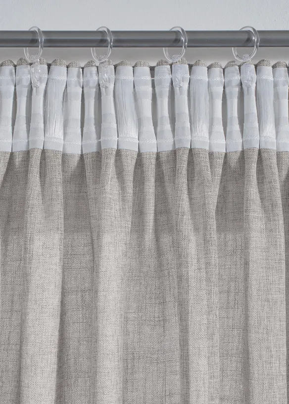Gardin med linnelook (1-pack), bonprix