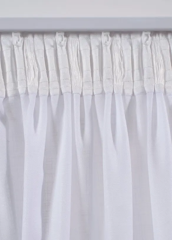 Gardin med broderade r&auml;nder (1-pack), bonprix